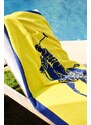 Plážová osuška Ralph Lauren Polo Jacquard Iris Blue / Yellow 100 x 170 cm