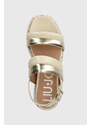 Sandále Liu Jo SOMMER 03 dámske, béžová farba, na platforme, SA4153PX487S1858