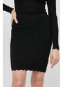 Sukňa Guess POINTELLE čierna farba, mini, puzdrová, W4GD94 Z36H2
