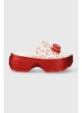 Šľapky Crocs Hello Kitty Stomp Slide dámske, biela farba, na platforme, 209815