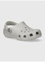 Detské šľapky Crocs CLASSIC GLITTER CLOG šedá farba