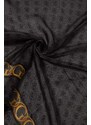 Šatka Guess NOELLE dámska, čierna farba, vzorovaná, AW5113 POL03