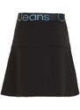 Dievčenská sukňa Calvin Klein Jeans čierna farba, mini, áčkový strih
