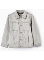 Detská rifľová bunda zippy šedá farba