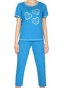 Dámske pyžamo 667 svetlo modré plus - REGINA