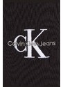 Detské tepláky Calvin Klein Jeans čierna farba, jednofarebné