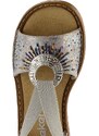 Rieker metalické sandále s gumičkou Rose-Metallic 60880-90