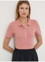 Polo tričko Tommy Hilfiger dámsky,ružová farba,WW0WW37823