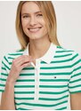 Polo tričko Tommy Hilfiger dámsky,zelená farba,WW0WW39530