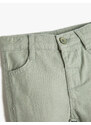 Koton Trousers Slim Fit Pocket Cotton Cotton Adjustable Elastic Waist