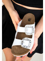 Soho White Women's Slippers 15103