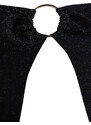 Trendyol Collection Čierne Mini pletené Pareo s príslušenstvom