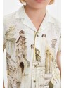Nebbati Bg Store chlapčenská vzorovaná košeľa 23ss0nb3602