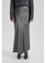 DeFacto Saténová midi sukňa A-line s pravidelným pásom B1867ax23au