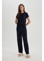 DeFacto Súprava softshellového pyžama Regular Fit s krátkym rukávom B6184ax24sp