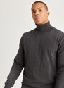 Altinyildiz Classics Full Turtleneck Men's Standard Anthracite Melange Sweater