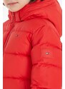 Detská páperová bunda Tommy Hilfiger červená farba