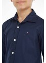 Bavlnená košeľa Tommy Hilfiger čierna farba