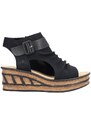 Trendové sandály do města i na dovolenou Rieker 68191-00 černá