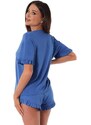 Italian Fashion Krátke dámske pyžamo Styl modré