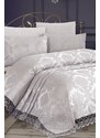 Çeyiz Diyarı French Lace Kure 3-dielna posteľná prikrývka šedá