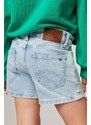Detské rifľové krátke nohavice Tommy Hilfiger jednofarebné