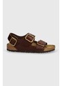 Kožené sandále Birkenstock Milano Bold Gap hnedá farba, 1023595