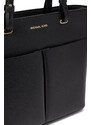 Michael Kors Bedford Pebbled Leather Medium Pocket Tote Black