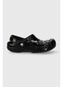 Detské šľapky Crocs CLASSIC HIGH SHINE CLOG čierna farba