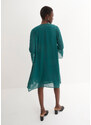 bonprix Šaty s čipkou a šifónovým blejzrom (2-dielna sada), farba zelená