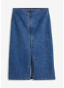 bonprix Džínsová sukňa z bio bavlny, farba modrá