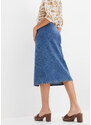 bonprix Džínsová sukňa z bio bavlny, farba modrá