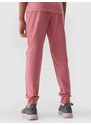 4F Dievčenské teplákové nohavice typu jogger - ružové