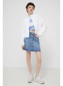 Rifľová sukňa Tommy Jeans mini,puzdrová,DW0DW17982