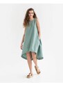 Magic Linen Ľanové šaty Toscana Teal blue