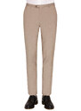 Pánske béžové vlnené oblekové nohavice CLUB OF GENTS slim fit