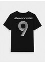 4F Detské tričko s potlačou 4F x Robert Lewandowski - čierne