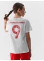 4F Detské tričko s potlačou 4F x Robert Lewandowski - biele