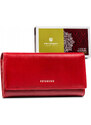 Peterson Značková červená dámska kožená peňaženka (GDPN360)