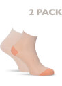 Tamaris Bielo-oranžové ponožky 99652 - dvojbalenie