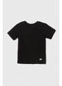 Detské tričko Lacoste čierna farba, jednofarebný