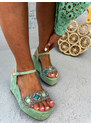 Starstyle Plaformové sandále zdobené kamienkami LIMA*