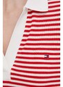Polo tričko Tommy Hilfiger dámsky,červená farba,WW0WW41286