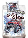 TipTrade (CZ) Bavlnené posteľné obliečky Monster Truck - Never Stop - 100% bavlna Renforcé - 70 x 90 cm + 140 x 200 cm