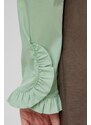 Košeľa Mos Mosh dámska, zelená farba, regular, s klasickým golierom
