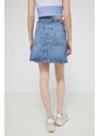 Rifľová sukňa Tommy Jeans mini,puzdrová,DW0DW17982