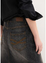 bonprix Strečová džínsová sukňa, farba čierna