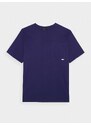 4F Unisex oversize tričko bez potlače - tmavomodré