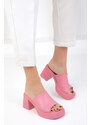 SOHO Ružové dámske klasické topánky na podpätku