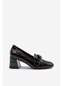 Kesi Black Paliotte pumps with chain
